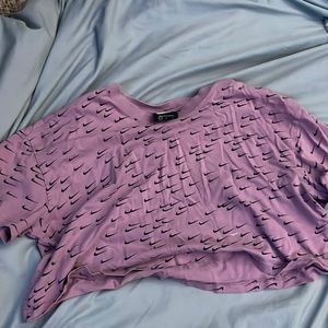 Pink nike crop top